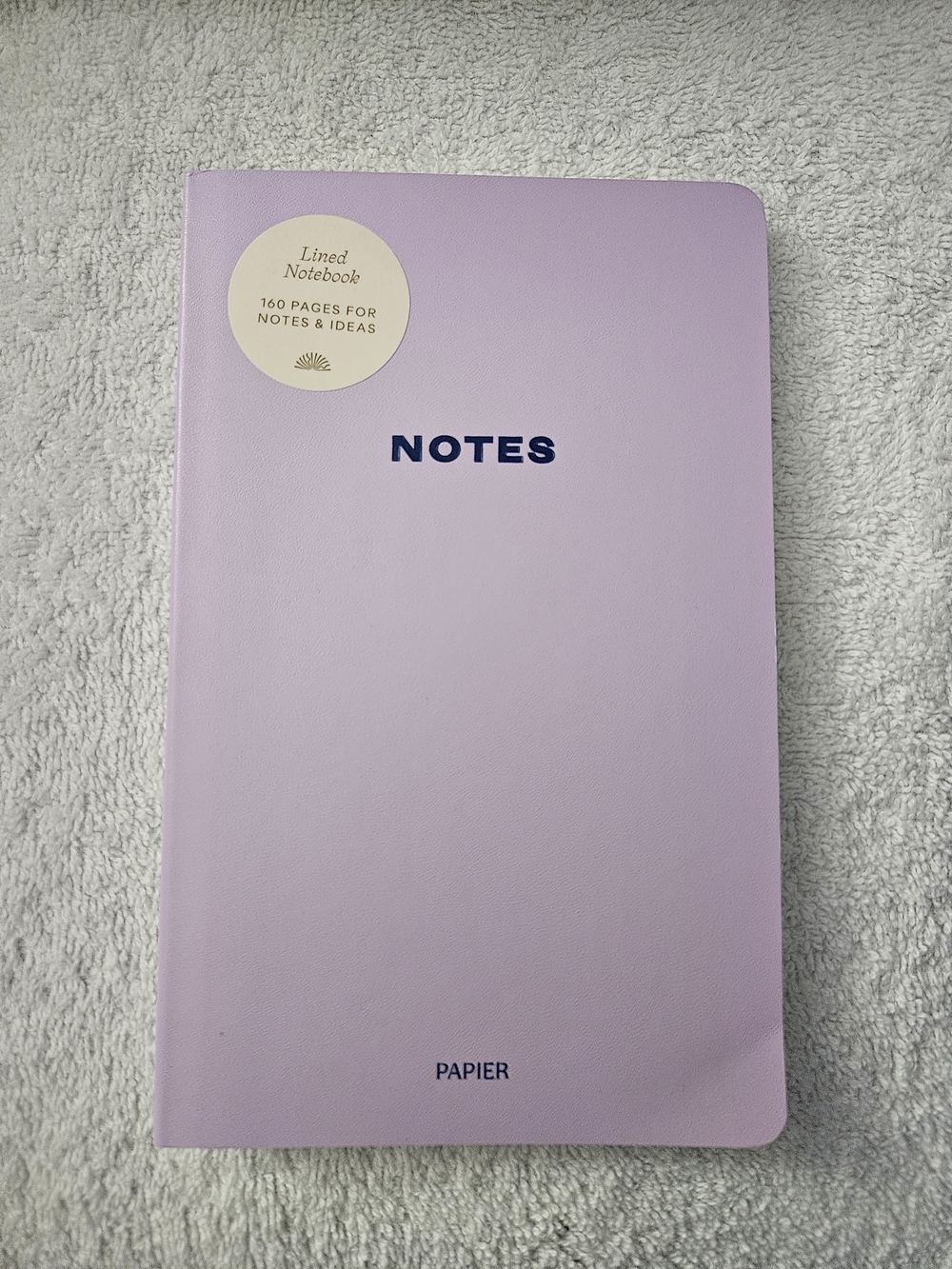 Papier Lilac Pastel PU Leather Lined Notebook 160 Pages 5"x8" Softback Journal